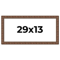 29x13 Dark Brown Bamboo Real Wood Picture Frame Width 1.5 inches | Interior Frame Depth 0.5 inches