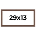 thumbnail image 1 of 29x13 Frame Brown Farmhouse Solid Wood Picture Frame Width 1.5 Inches | Interior Frame Depth 0.5, 1 of 8