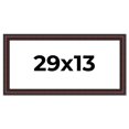 thumbnail image 1 of 29x13 Frame Brown Round Mahogany Solid Wood Picture Frame | 1.625 Inch Moulding Width | with UV, 1 of 8