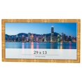 thumbnail image 1 of 29x13 Frame Gold Bamboo Solid Wood Picture Frame | 1 Inch Moulding Width | Interior Frame Depth, 1 of 8
