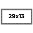 thumbnail image 1 of 29x13 Frame Silver Black Rustic Sonoma Solid Wood Picture Frame | 1.5 Inch Moulding Width |, 1 of 8
