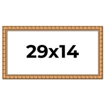29x14 Frame Gold Real Wood Picture Frame Width 1.5 inches | Interior Frame Depth 0.5 inches |
