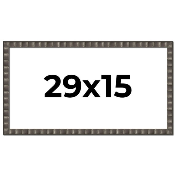 29x15 Frame Black Brown Chestnut Mosaic Solid Wood Picture Frame | 1.125 Inch Moulding Width |