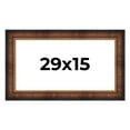thumbnail image 1 of 29x15 Frame Brown Walnut Gold Ornate Trim Solid Wood Plein Air Picture Frame | 3 Inch Moulding, 1 of 8