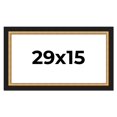 thumbnail image 1 of 29x15 Frame Gold Real Wood Picture Frame Width 2.25 Inches | Interior Frame Depth 0.5 Inches |, 1 of 8
