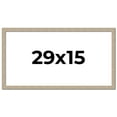 thumbnail image 1 of 29x15 Frame Grey Solid Wood Picture Frame Width 1 Inches | Interior Frame Depth 0.5 Inches |, 1 of 8