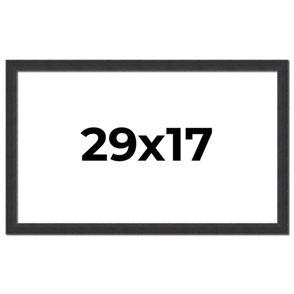 29x17 Frame Black Real Wood Picture Frame Width 1.25 Inches | Interior Frame Depth 0.5 Inches |