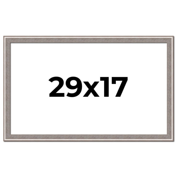 29x17 Frame Grey Real Wood Picture Frame Width 1.25 inches | Interior Frame Depth 0.5 inches | Hans