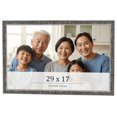 thumbnail image 1 of 29x17 Frame Silver Grey Distressed Solid Wood Picture Frame | 0.75 Inch Moulding Width | Interior, 1 of 8