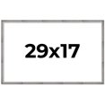 thumbnail image 1 of 29x17 Frame Silver Grey Distressed Solid Wood Picture Frame | 0.75 Inch Moulding Width | Interior, 1 of 8