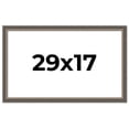 thumbnail image 1 of 29x17 Frame Silver Real Wood Picture Frame Width 1.25 Inches | Interior Frame Depth 0.5 Inches |, 1 of 8