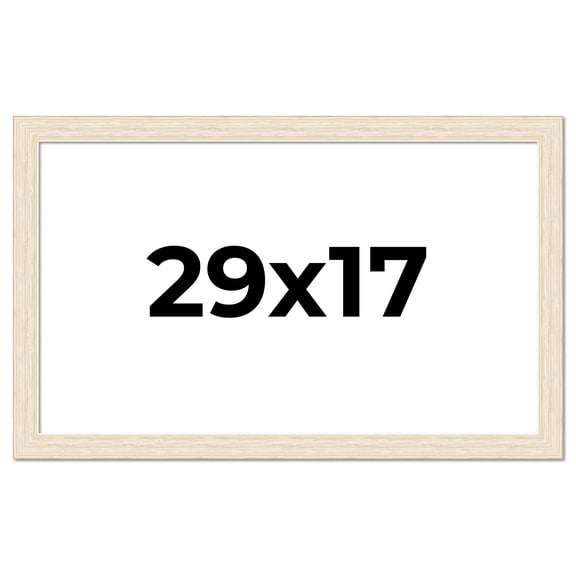 29x17 Frame White Barnwood Picture Frame Includes UV Acrylic Plexiglass, Acid Free Foam Backing