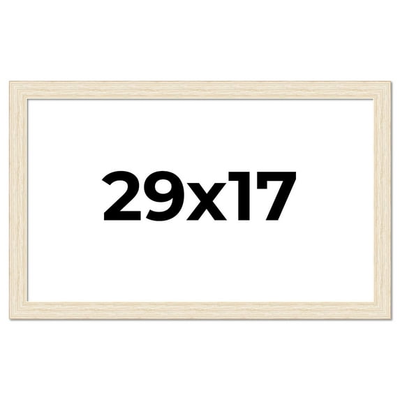 29x17 Frame White Real Wood Picture Frame Width 1.5 inches | Interior Frame Depth 0.5 inches | Barn