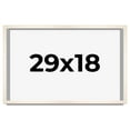 thumbnail image 1 of 29x18 Shadow Box Cream of Wheat White Washed Display Frame | 0.875 Inches Deep Solid Wood Shadowbox, 1 of 8