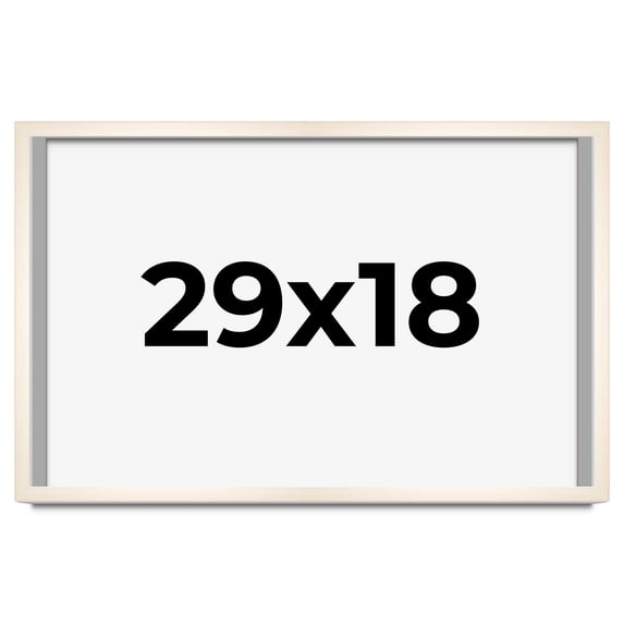 29x18 Shadow Box Cream of Wheat White Washed Display Frame | 0.875 Inches Deep Solid Wood Shadowbox