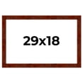 thumbnail image 1 of 29x18 Walnut Brown Veneer Real Wood Picture Frame Width 1.75 inches | Interior Frame Depth 0.5, 1 of 8