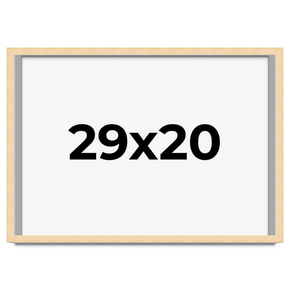 29x20 Frame Beige Real Wood Picture Frame Width 0.75 inches | Interior Frame Depth 0.5 inches |