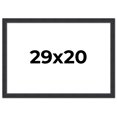 thumbnail image 1 of 29x20 Frame Black Real Wood Picture Frame Width 1.25 Inches | Interior Frame Depth 0.5 Inches |, 1 of 8
