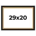 thumbnail image 1 of 29x20 Frame Gold Real Wood Picture Frame Width 2.25 Inches | Interior Frame Depth 0.5 Inches |, 1 of 8