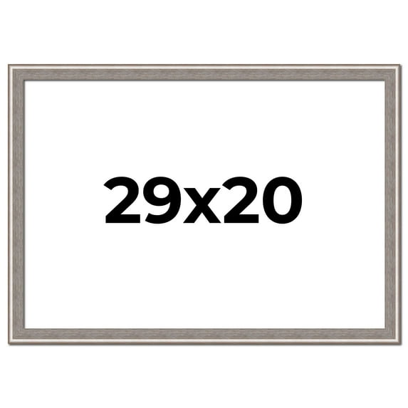 29x20 Frame Grey Real Wood Picture Frame Width 1.25 inches | Interior Frame Depth 0.5 inches | Hans