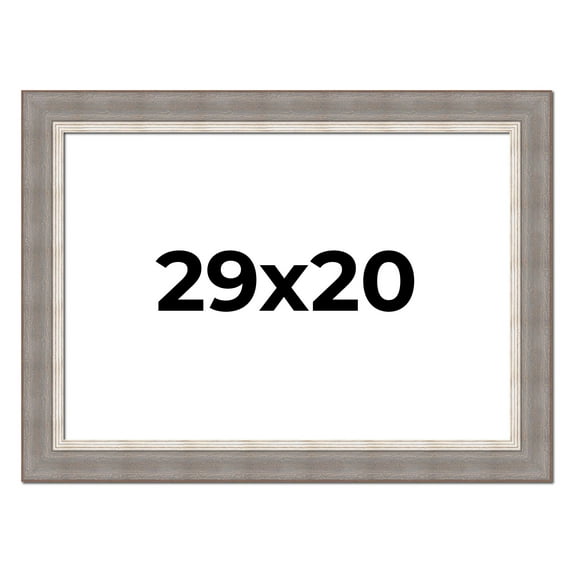29x20 Frame Grey Real Wood Picture Frame Width 2.75 Inches | Interior Frame Depth 0.5 Inches |