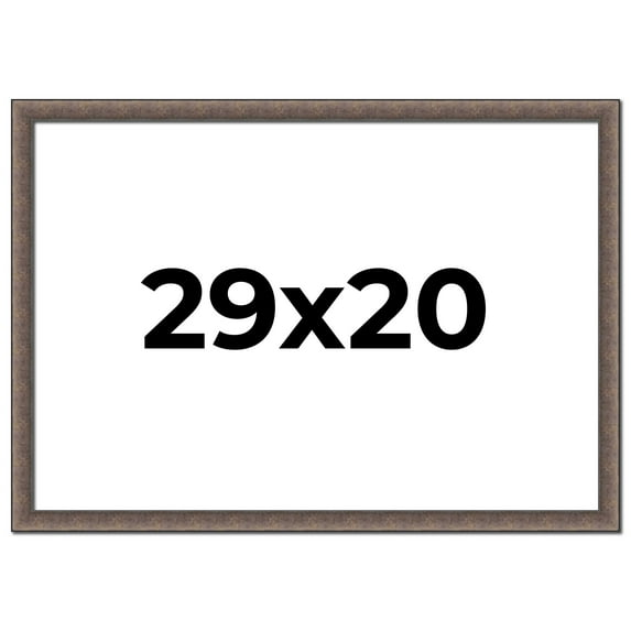 29x20 Frame Silver Real Wood Picture Frame Width 1.25 Inches | Interior Frame Depth 0.5 Inches |