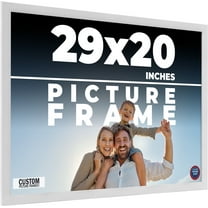 29x20 Frame White Real Wood Picture Frame Width 0.75 inches | Interior Frame Depth 0.5 inches |