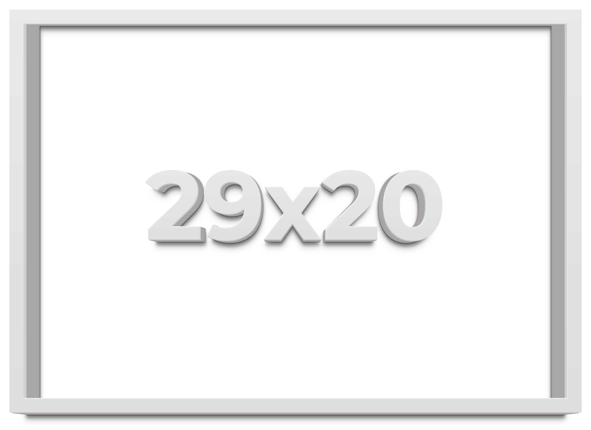 29x20 Shadow Box Frame White | 2 Inches Deep Real Wood Contemporary ...