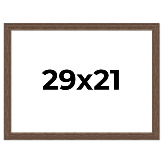 29x21 Frame Brown Farmhouse Solid Wood Picture Frame Width 1.5 Inches | Interior Frame Depth 0.5