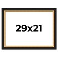 thumbnail image 1 of 29x21 Frame Gold Real Wood Picture Frame Width 2.25 Inches | Interior Frame Depth 0.5 Inches |, 1 of 8