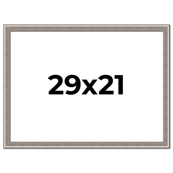 29x21 Frame Grey Real Wood Picture Frame Width 1.25 inches | Interior Frame Depth 0.5 inches | Hans