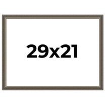 29x21 Frame Silver Real Wood Picture Frame Width 1.25 Inches | Interior Frame Depth 0.5 Inches |