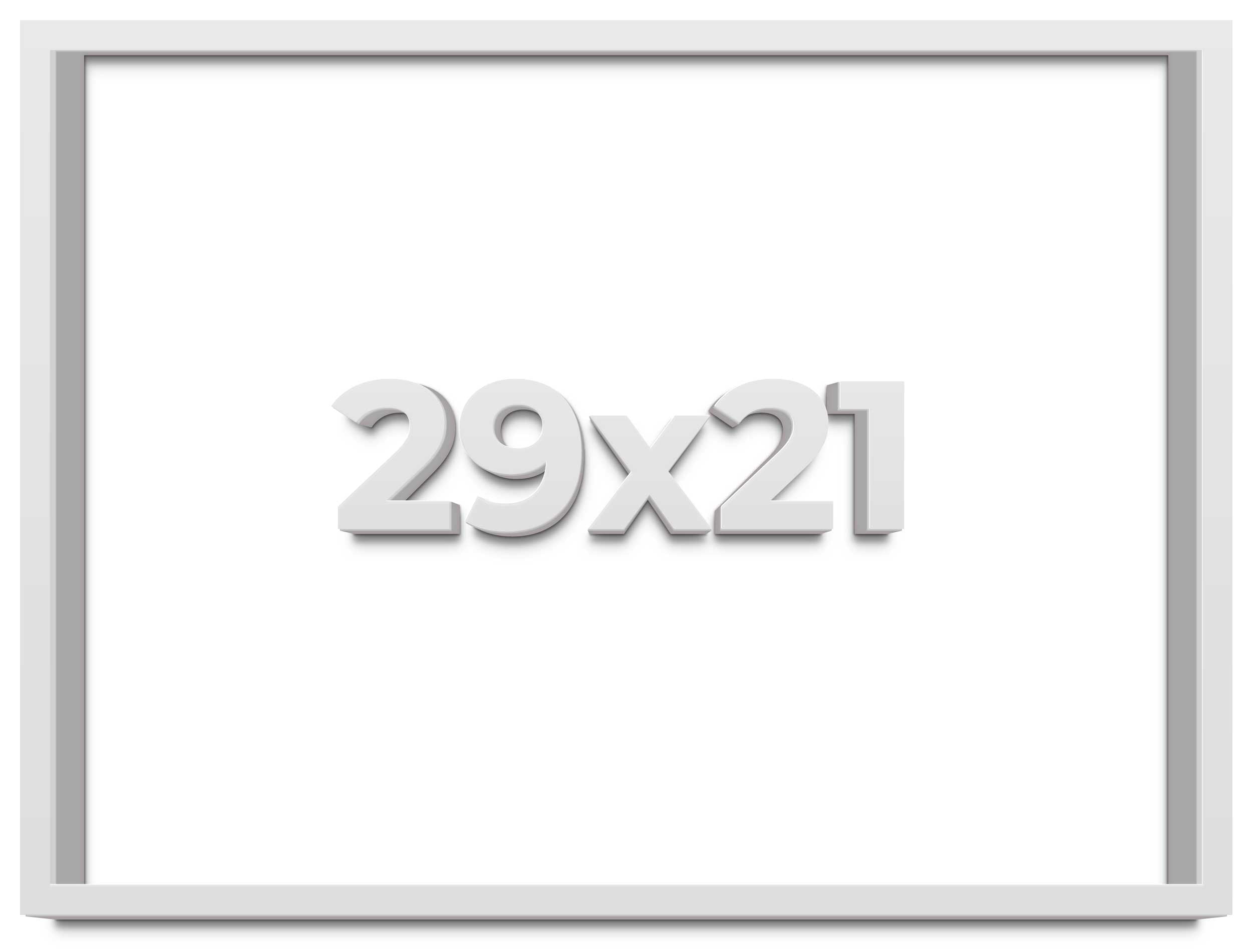 29x21 Shadow Box Frame White | 2 Inches Deep Real Wood Contemporary ...