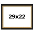 thumbnail image 1 of 29x22 Frame Gold Real Wood Picture Frame Width 2.25 Inches | Interior Frame Depth 0.5 Inches |, 1 of 8