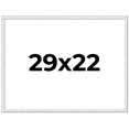 thumbnail image 1 of 29x22 Frame White Real Wood Picture Frame Width 0.75 inches | Interior Frame Depth 0.5 inches |, 1 of 8