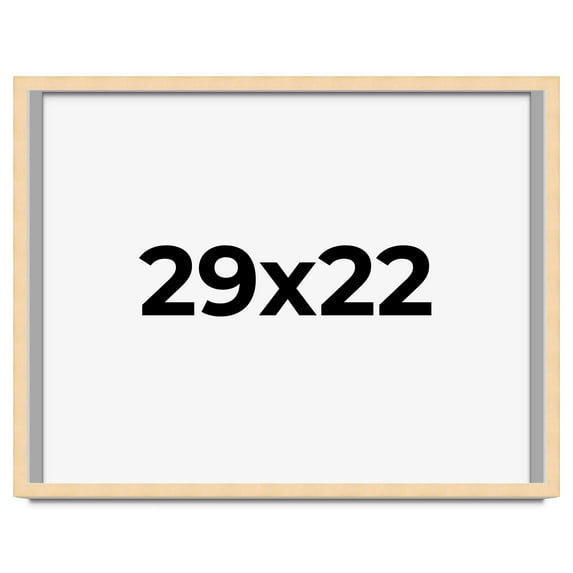 29x22 Shadow Box Frame Brown | 0.875 Inches Deep Real Wood Contemporary Shadowbox Display Frame |
