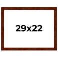 thumbnail image 1 of 29x22 Walnut Brown Veneer Real Wood Picture Frame Width 1.75 inches | Interior Frame Depth 0.5, 1 of 8