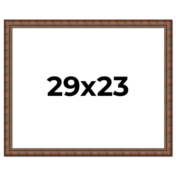 29x23 Dark Brown Bamboo Real Wood Picture Frame Width 1.5 inches | Interior Frame Depth 0.5 inches