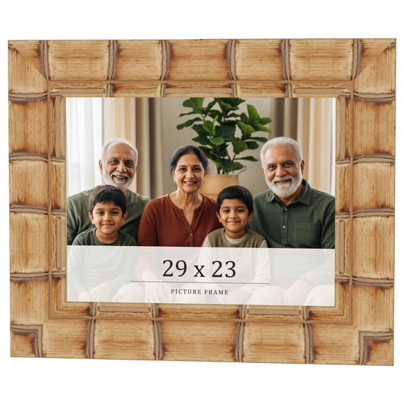 29x23 Frame Beige Real Wood Picture Frame Width 3 inches | Interior Frame Depth 0.5 inches |