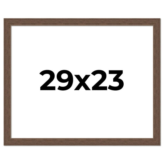 29x23 Frame Brown Farmhouse Solid Wood Picture Frame Width 1.5 Inches | Interior Frame Depth 0.5