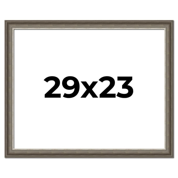 29x23 Frame Brown Solid Wood Picture Frame | 1.75 Inch Moulding Width | Austin Frame Complete with