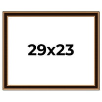 29x23 Frame Gold Brown Plein Air Vintage Solid Wood Picture Frame | 1.75 Inches Moulding Width |