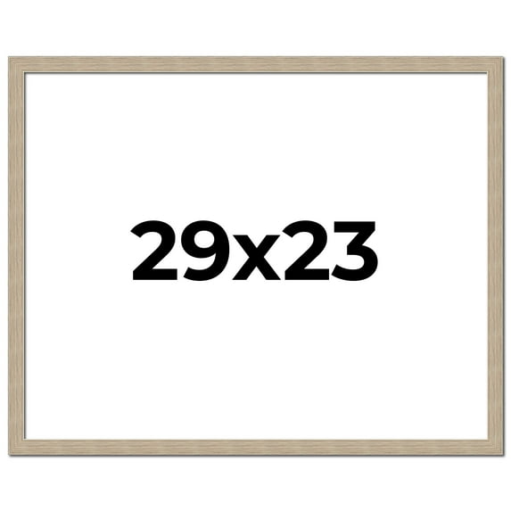 29x23 Frame Grey Solid Wood Picture Frame Width 1 Inches | Interior Frame Depth 0.5 Inches |