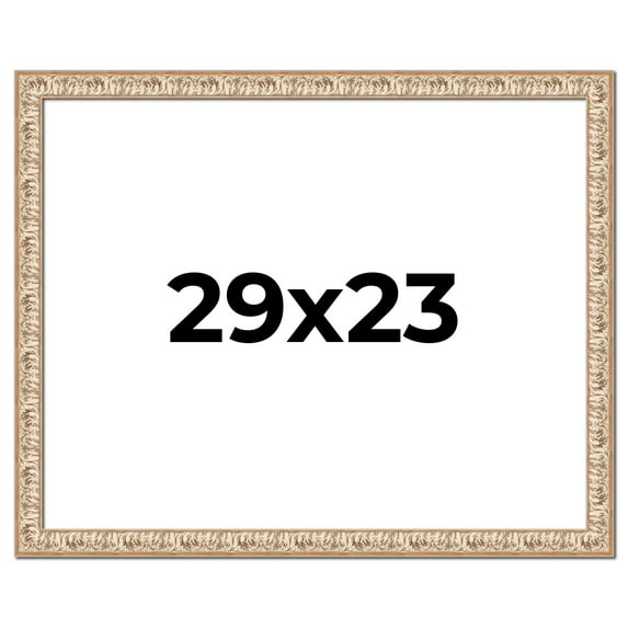 29x23 Frame White Real Wood Picture Frame Width 1.5 inches | Interior Frame Depth 0.5 inches |