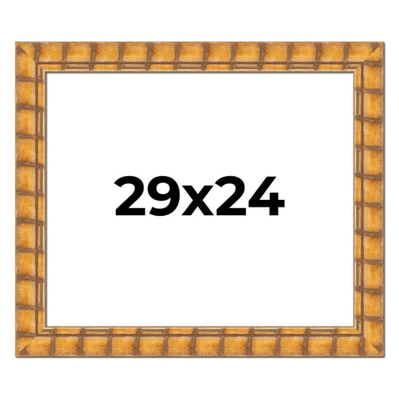 29x24 Frame Beige Real Wood Picture Frame Width 3 inches | Interior Frame Depth 0.5 inches |