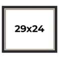 thumbnail image 1 of 29x24 Frame Black Real Wood Picture Frame Width 2.25 Inches | Interior Frame Depth 0.5 Inches |, 1 of 8