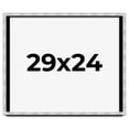thumbnail image 1 of 29x24 Frame Brushed Silver Solid Wood Picture Frame | 0.75 Inch Moulding Width | Rabbet Depth 0.75, 1 of 5