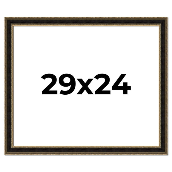 29x24 Frame Gold Antique Vintage Sold Wood Picture Frame | 1.75 Inch Moulding Width | Interior
