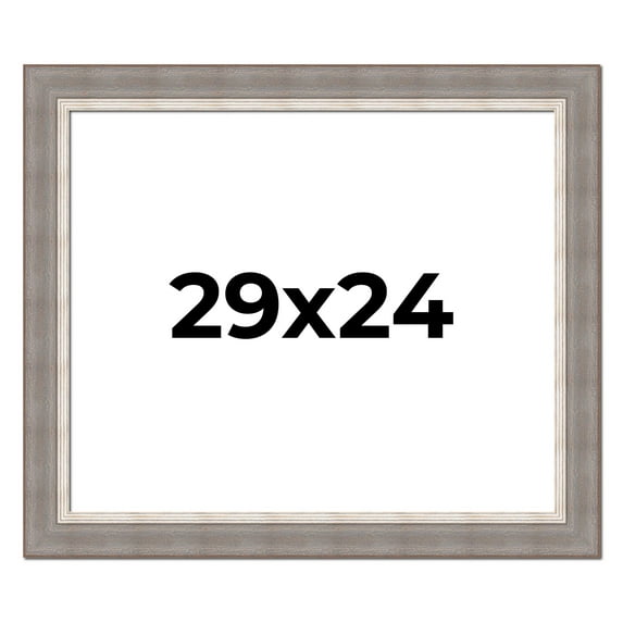 29x24 Frame Grey Real Wood Picture Frame Width 2.75 Inches | Interior Frame Depth 0.5 Inches |