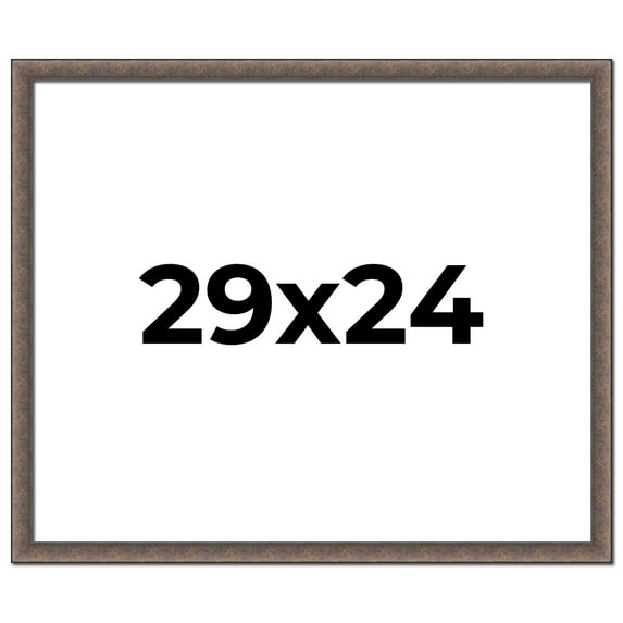 29x24 Frame Silver Real Wood Picture Frame Width 1.25 Inches | Interior Frame Depth 0.5 Inches |